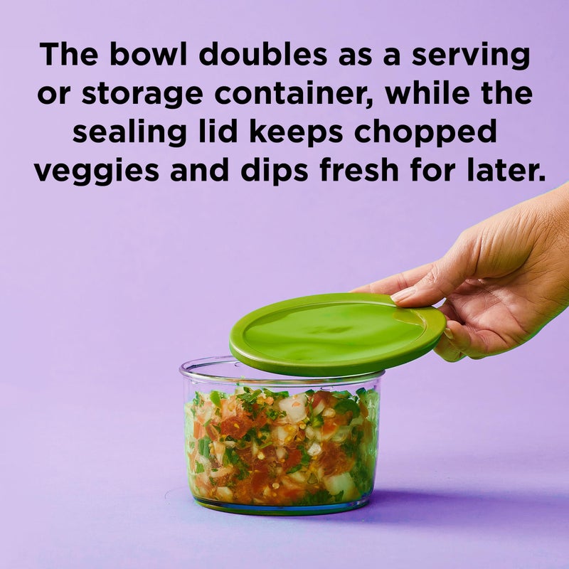 Chef'n VeggiChop Hand-Powered Food Chopper (Arugula), 5.5" x 5.5" x 5" - Image 5